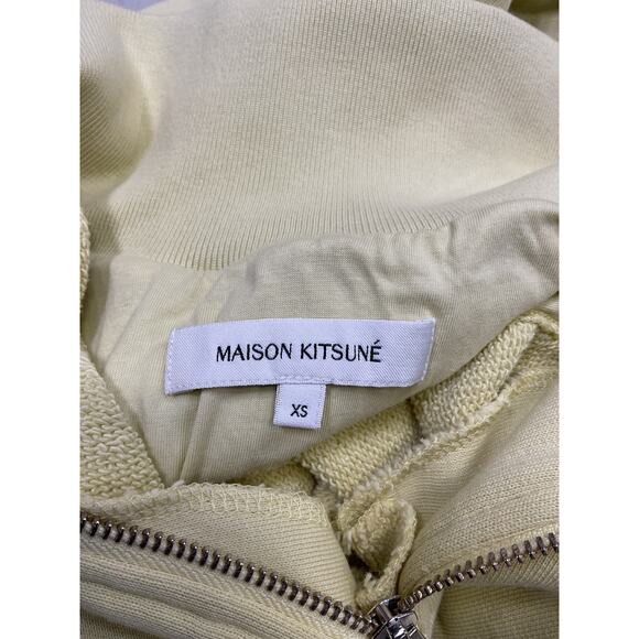 Maison Kitsun� 'Baby Fox' Yellow Turtleneck Sweatshirt Size XS - Picture 4 of 5